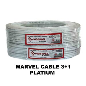 Marvel Platinum 3+1 Pure Copper CCTV Camera Cable 90 Yard White