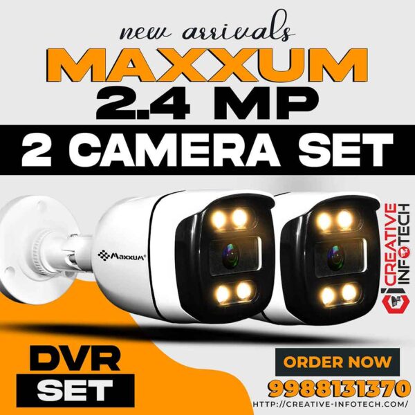 Maxxum 2.4mp Night Color 2 Cctv Camera Set