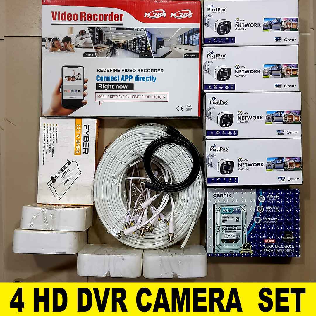 Pixelpro 2.4mp Night Color 4 Cctv Camera Set