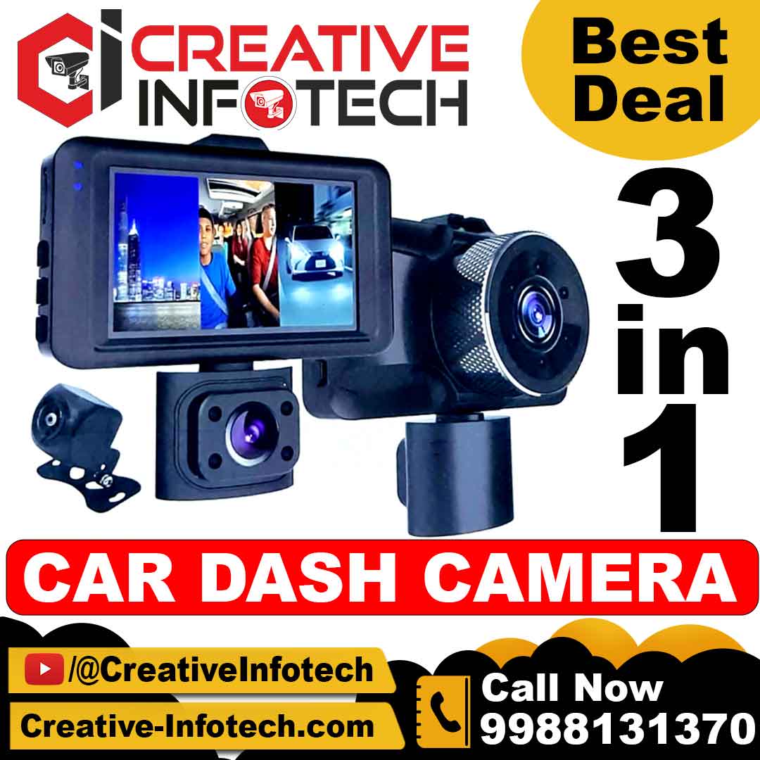 3 In One Car Dash Camera - Creative Infotech Ludhiana