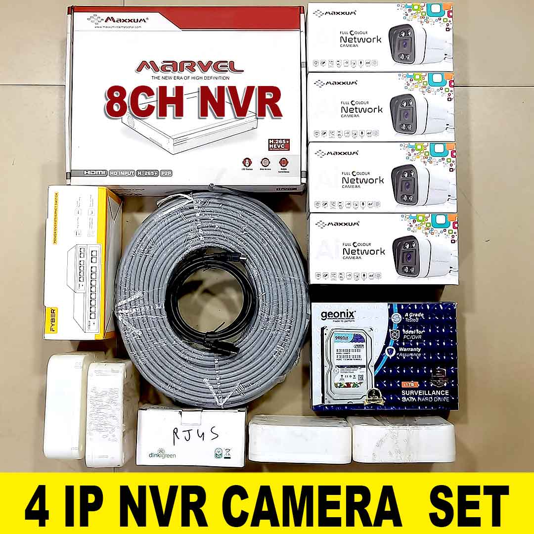 4 CAR NUMBER READ IP CAMERA SET MAXXUM 5MP