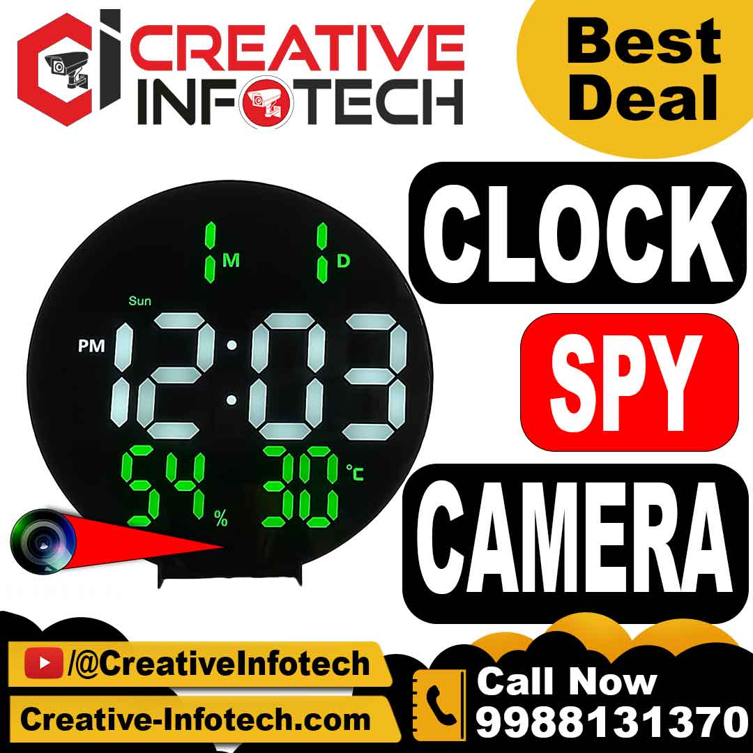 SPY CAMERA WALL CLOCK DIGITAL ROUND - CREATIVE INFOTECH LUDHIANA